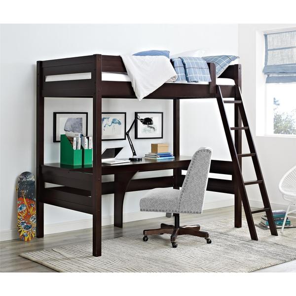 bunk bed with table