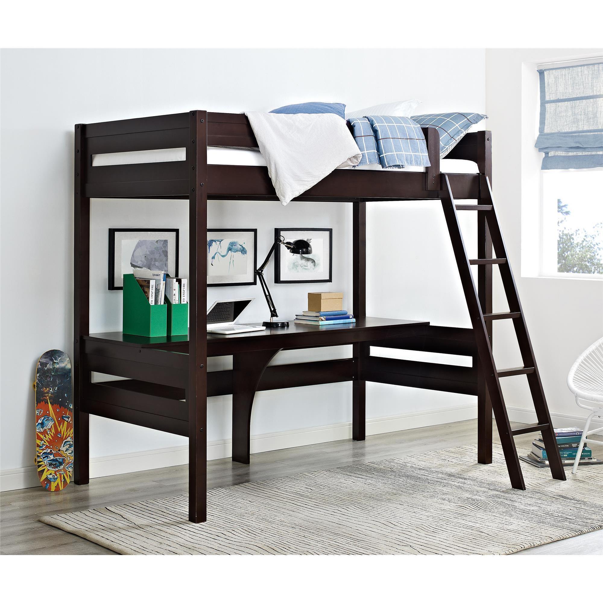 Shop Dorel Living Harlan Loft Bed With Desk Overstock 20187091