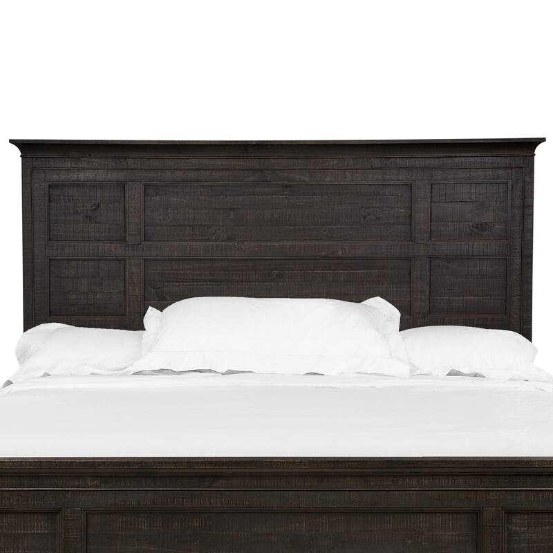 Westley Falls Relaxed Traditional Graphite Queen Panel Bed Headboard