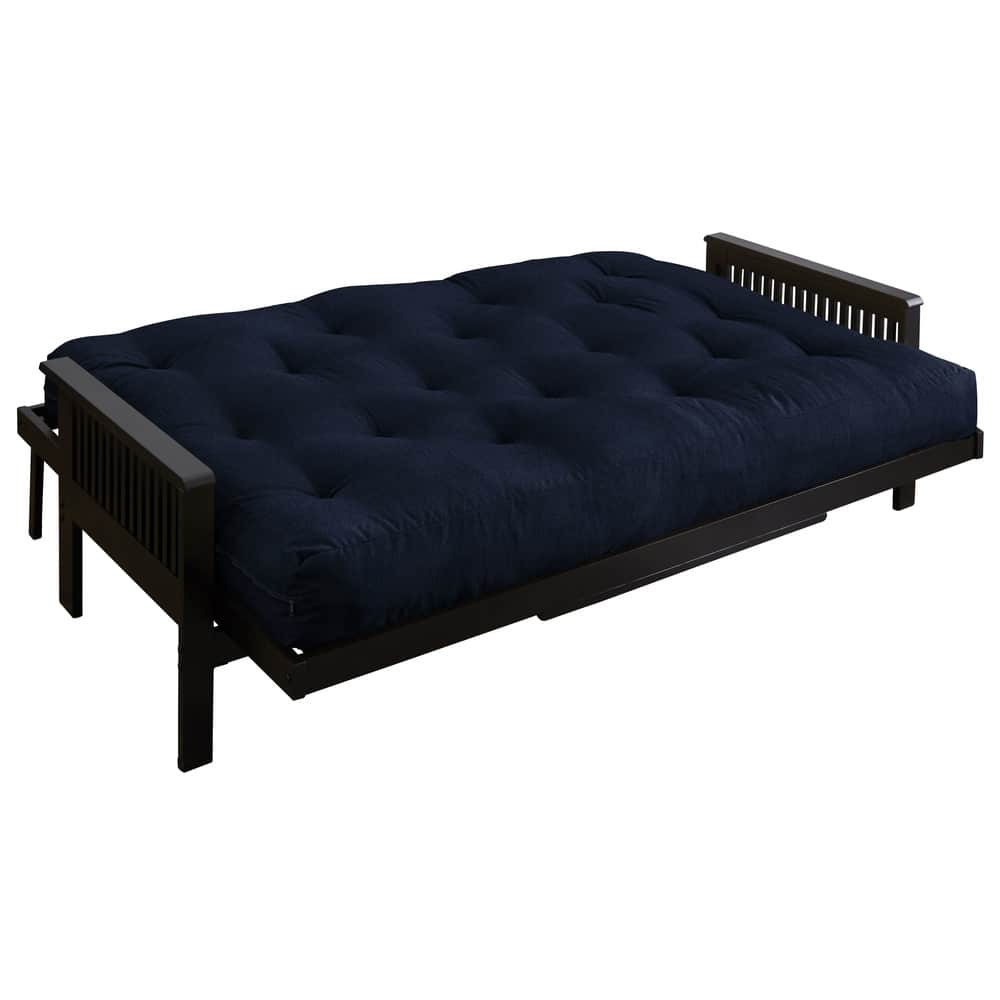 Humble Haute Full Textured Deep Blue 8 Inch Gel Dual Memory Foam