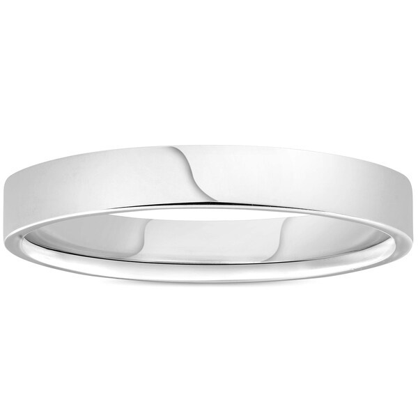 Bliss 950 Platinum Plain High Polished Ring 3mm Flat Wedding Bliss 950 Platinum Plain High Polished Ring 3mm Flat Wedding Band White
