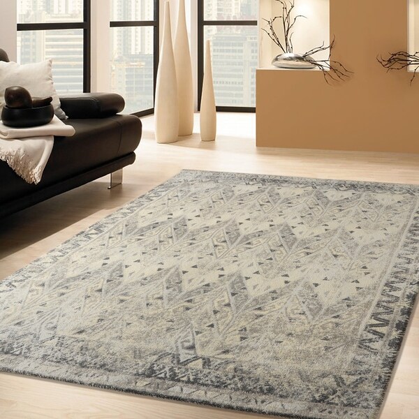 RugSmith Grey Prime Distressed Vintage Inspired Area Rug ... (600 x 600 Pixel)