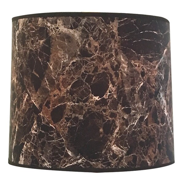 Royal Designs, outlet Inc. Dark Brown Marble Texture Hardback Lamp Shade