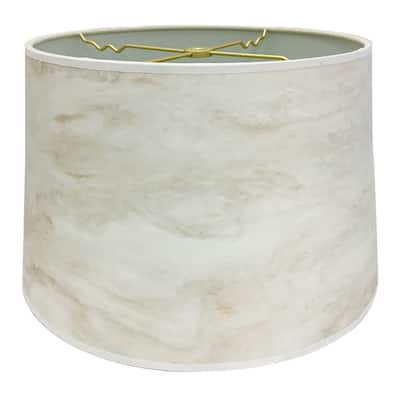 Royal Designs White Marble Texture Hardback Lamp Shade