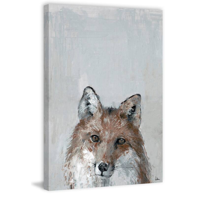 'Bonjour Fox' Painting Print on Wrapped Canvas