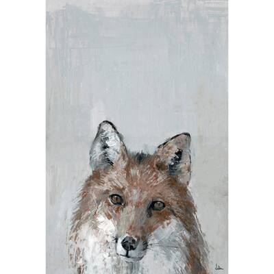 'Bonjour Fox' Painting Print on Wrapped Canvas