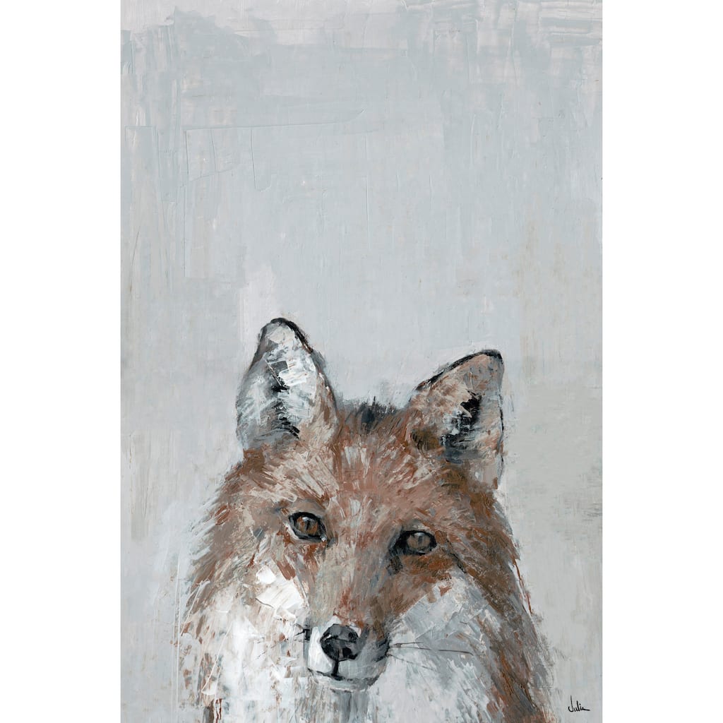 'Bonjour Fox' Painting Print on Wrapped Canvas