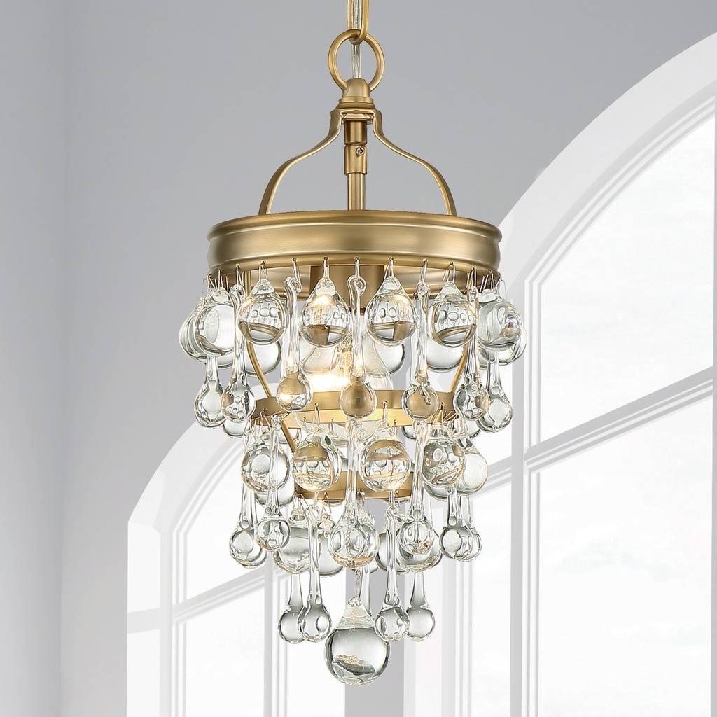 1-light Vibrant Gold Mini Chandelier - Chandeliers For Bedrooms by Overstock.com