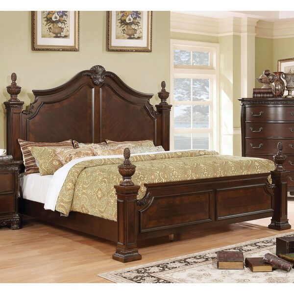 Shop Marcelle Traditional Four Poster Bed by FOA - On Sale - Free ...