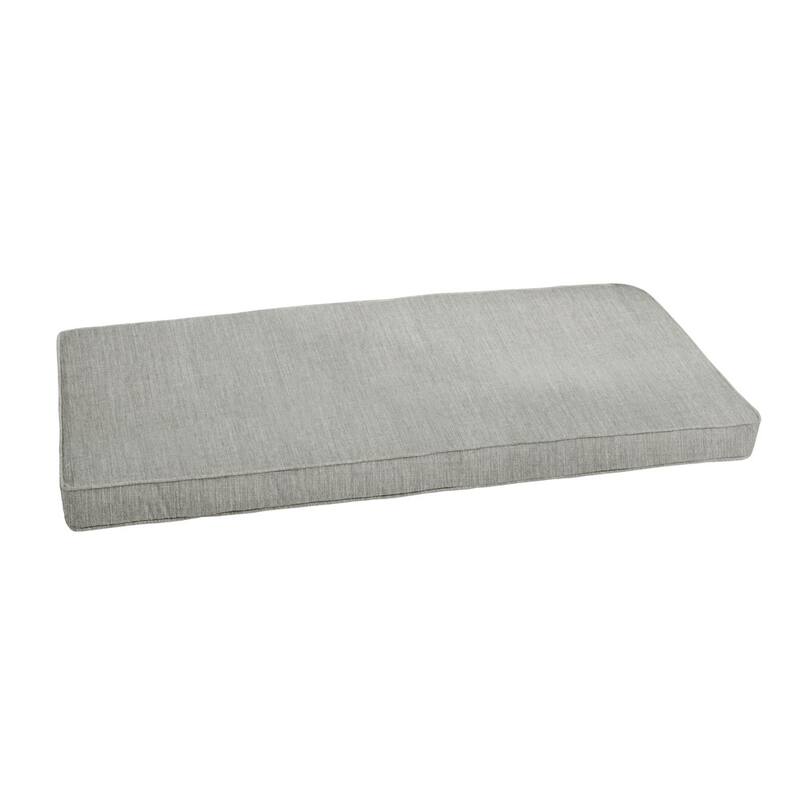 Sunbrella Granite Grey Indoor/ Outdoor Bench Cushion by Sorra Home