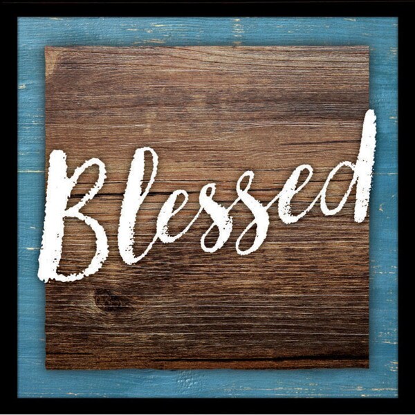 Blessed Wood Plaque with Easel - 7.5" x 7.5"