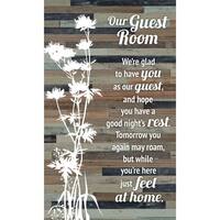 Our Guest Room Wood Plaque Easel - 6" x 9"