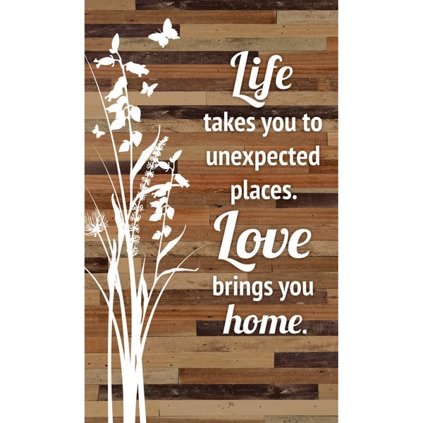 Life takes you to unexpected places Wood Plaque Easel Hanger - 6" x 9"
