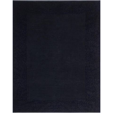 Over Dyed Color Reform Arica Blue/Gray Wool Rug (8'7 x 11'3) - 8 ft. 7 in. x 11 ft. 3 in. - 8 ft. 7 in. x 11 ft. 3 in.
