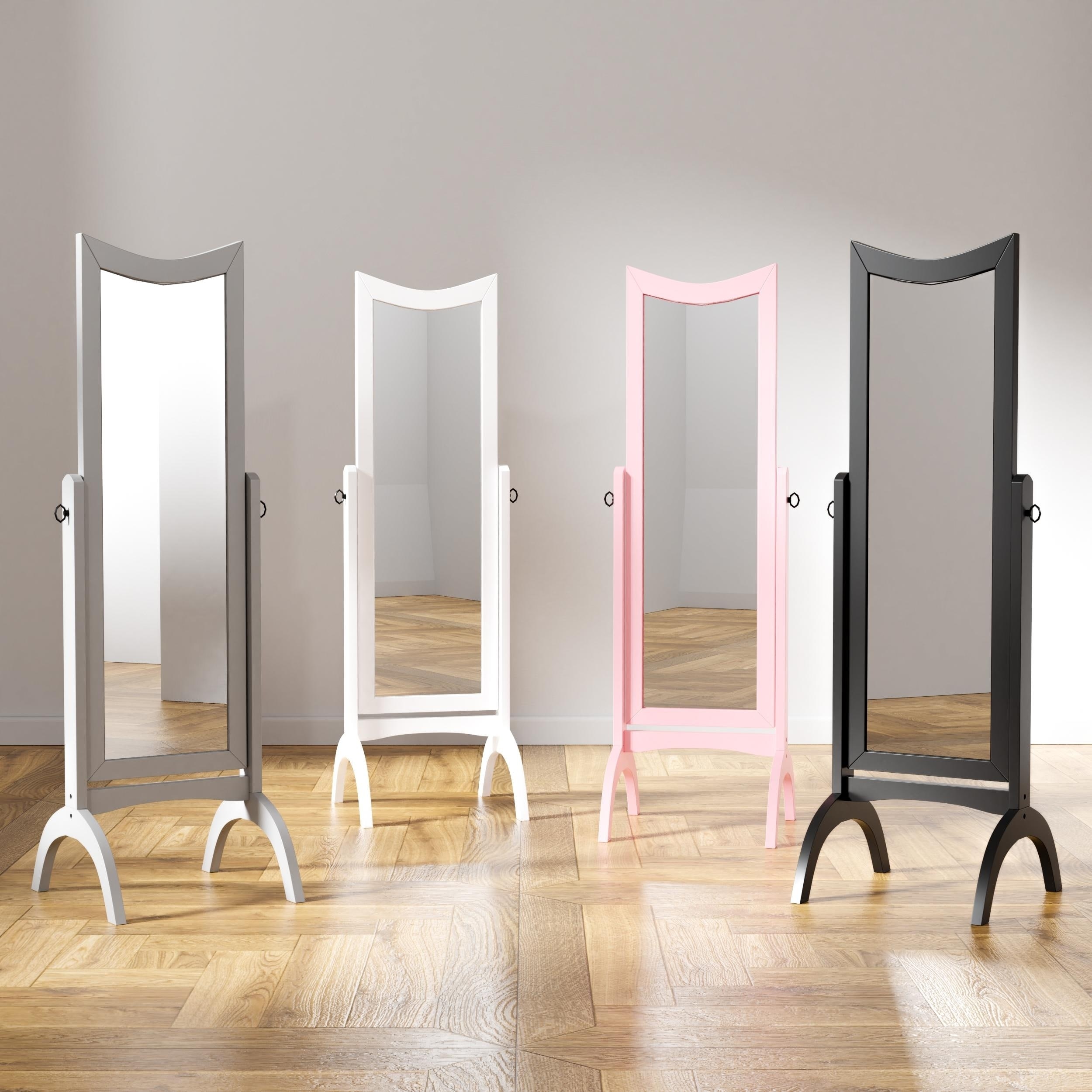 full length standing mirror with storage