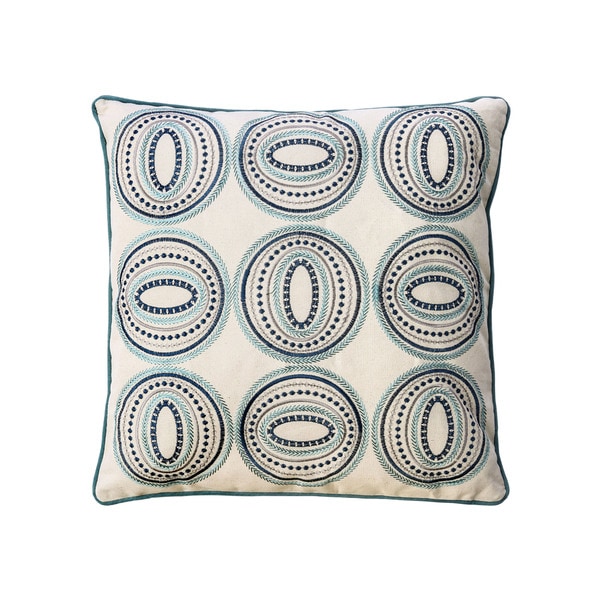 Furniture of America Circles 20-inch Ivory Decorative Throw Pillows (Set of 2)