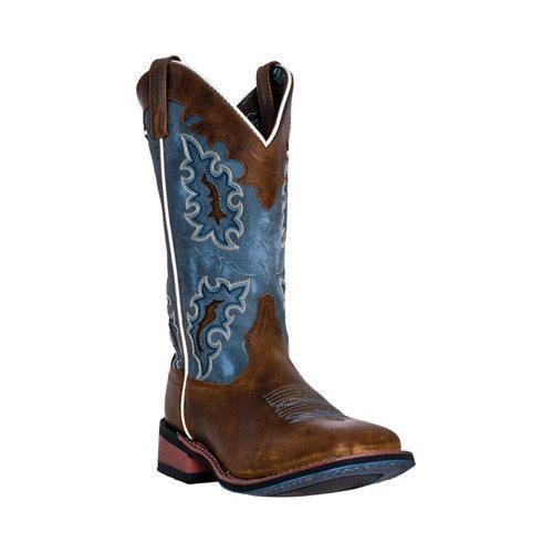 Women's Laredo Isla 5666 Tan Distressed Leather/Blue Denim Action PU