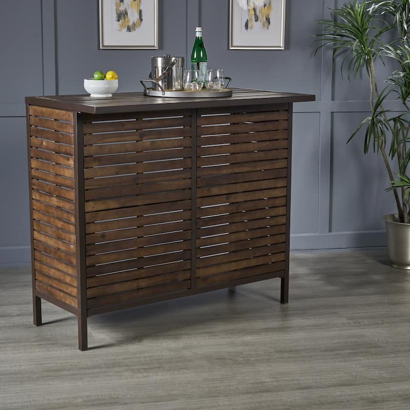 Leni 3-Piece Acacia Wood Bar Set by Christopher Knight Home
