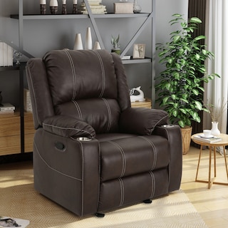 Sarina Faux Leather Recliner Club Chair by Christopher Knight Home