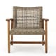 preview thumbnail 3 of 17, Hampton Outdoor Club Chair (Set of 4) by Christopher Knight Home