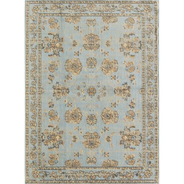 Shop Nanette Blue Vintage Farmhouse Area Rug 5 X7 Overstock