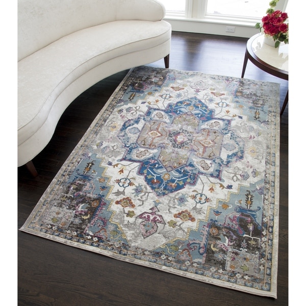 Cheryl Modern Vintage Distressed Bohemian Area Rug - 5'x7'
