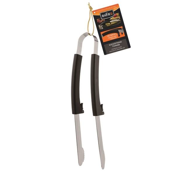 Mr BarBQ Kickstand Tongs Stainless Steel With Arched Handle & Hanging