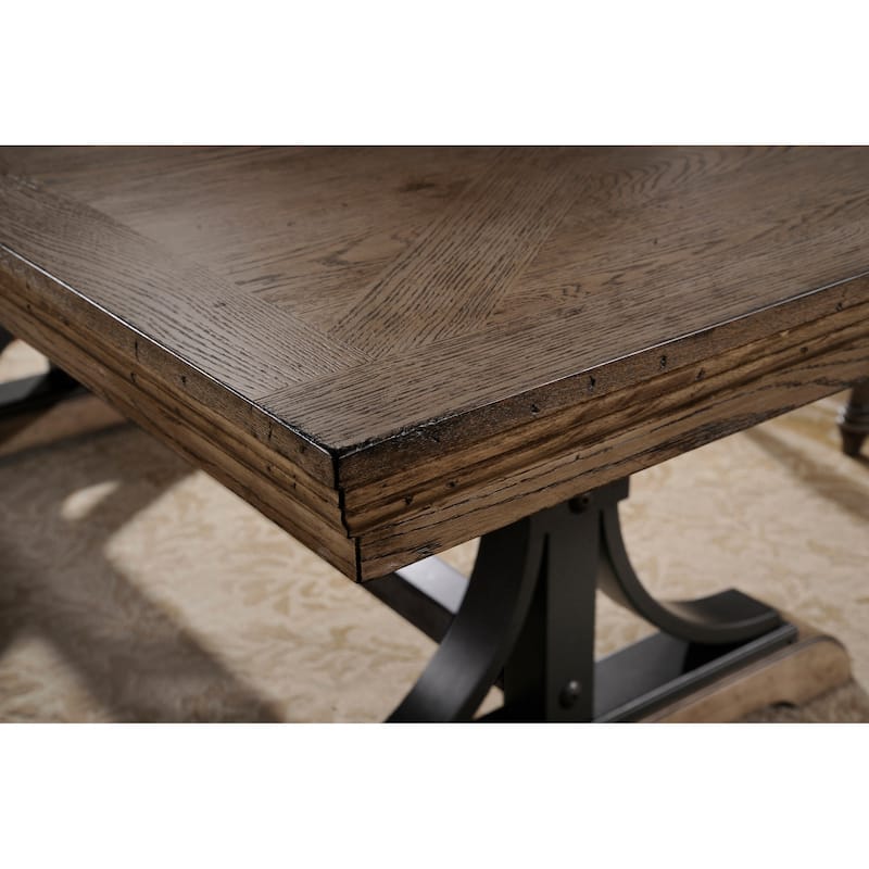 Roundhill Furniture Birmingham 9-pc. Removable-leaf Dining Table and Armchairs Set