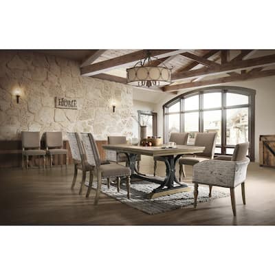 Roundhill Furniture Birmingham 9-pc. Removable-leaf Dining Table and Armchairs Set