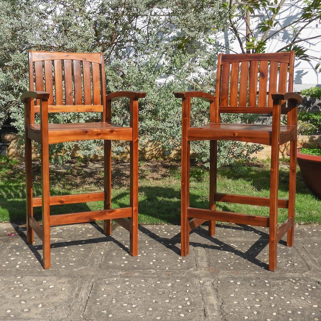 International Caravan Highland Bar-Height Bar Stool (Set of 2)