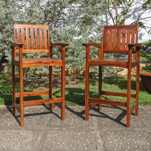 International Caravan Highland Bar-Height Bar Stool (Set of 2) - Bed ...