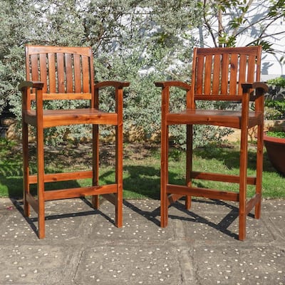 International Caravan Highland Bar-Height Bar Stool (Set of 2)