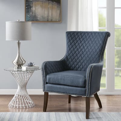 Madison Park Lea Dark Blue Accent Chair