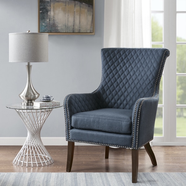 midnight blue accent chair