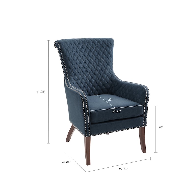 Madison Park Lea Dark Blue Accent Chair
