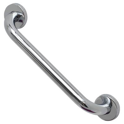 Stainless Steel Bath and Shower Straight Grab Bar - Concealed Mounting Snap Chrome