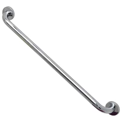 Stainless Steel Bath and Shower Straight Grab Bar - Concealed Mounting Snap Chrome