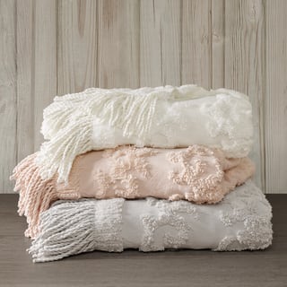 Cotton Throw Blankets Find Great Throws Deals Ping Madison Park Mila Chenille Cotton Tufted Throw