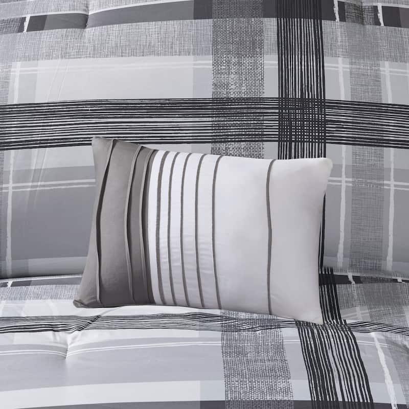 Intelligent Design Jax Black Plaid 5-piece Comforter Set