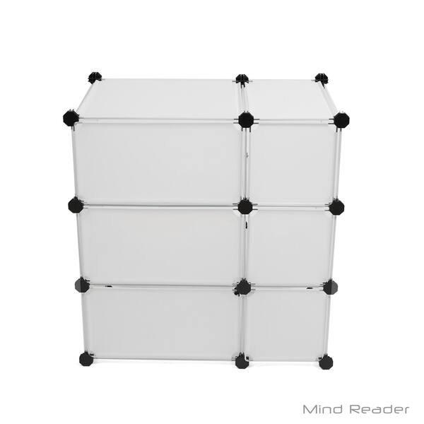 Shop Mind Reader Multi Purpose Magic Cube Storage Organizer White
