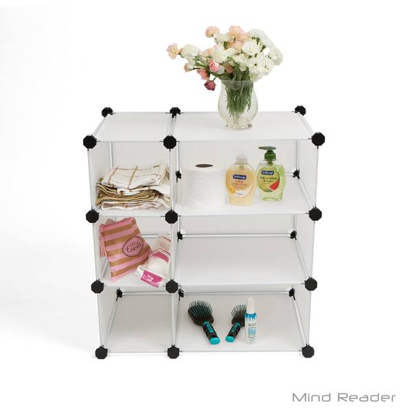 Shop Mind Reader Multi Purpose Magic Cube Storage Organizer White