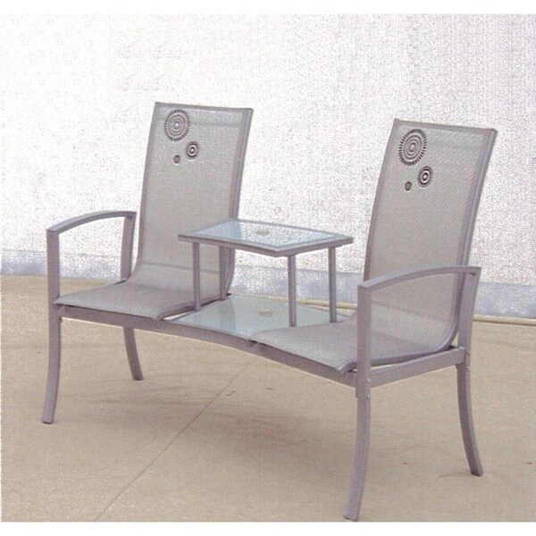 Havana Silvertone Black Steel Textilene Gl Duo Seat On Havana Silvertone Black Steel Textilene Gl Duo Seat On Free Shipping Today 20220244