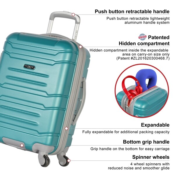 luggage with hidden wheels