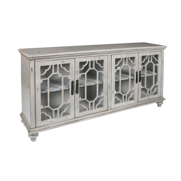 Shop Monaco Grey Glass Door Credenza Overstock 20222312