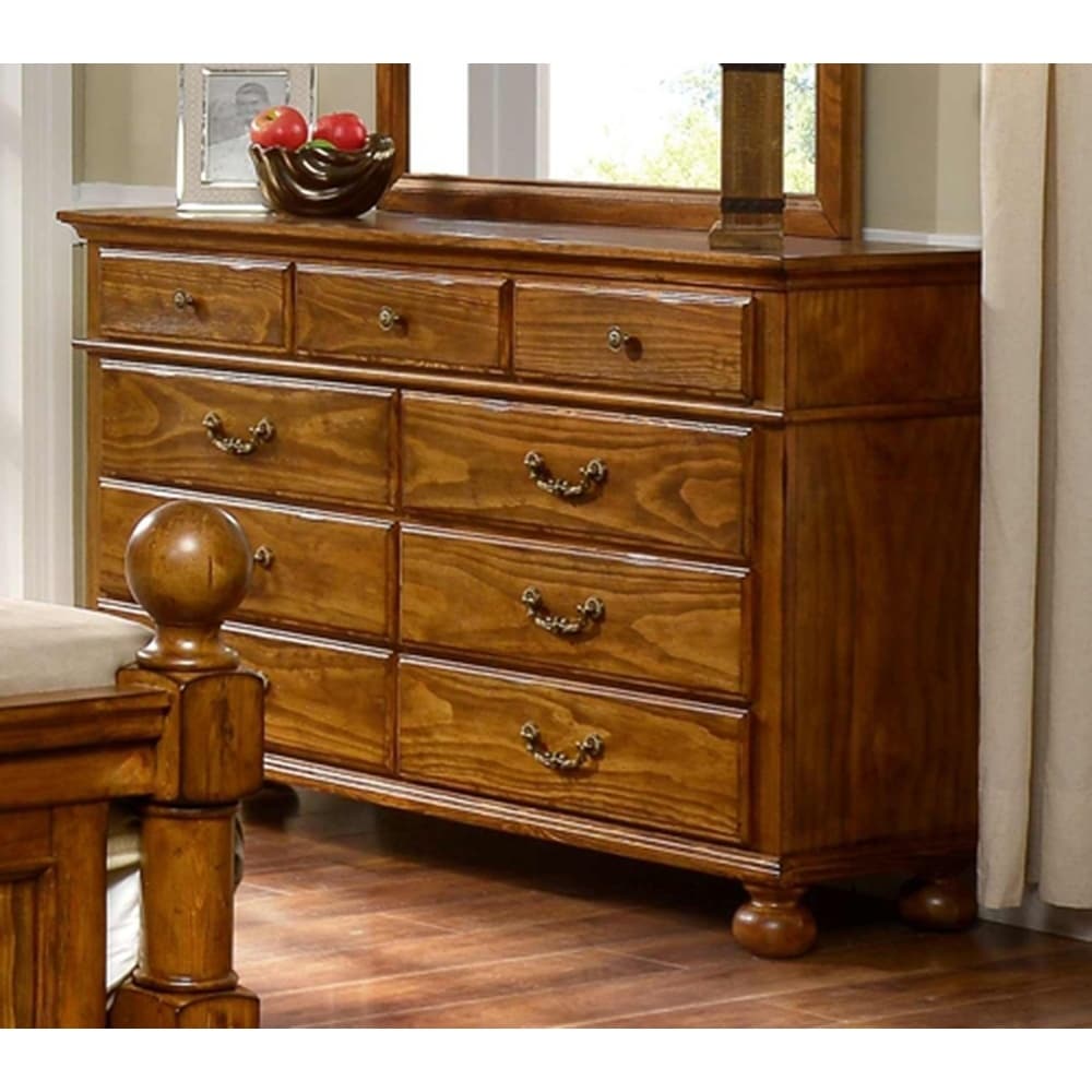 Shop Cumberland Antique Pine 9 Drawer Dresser Free Shipping