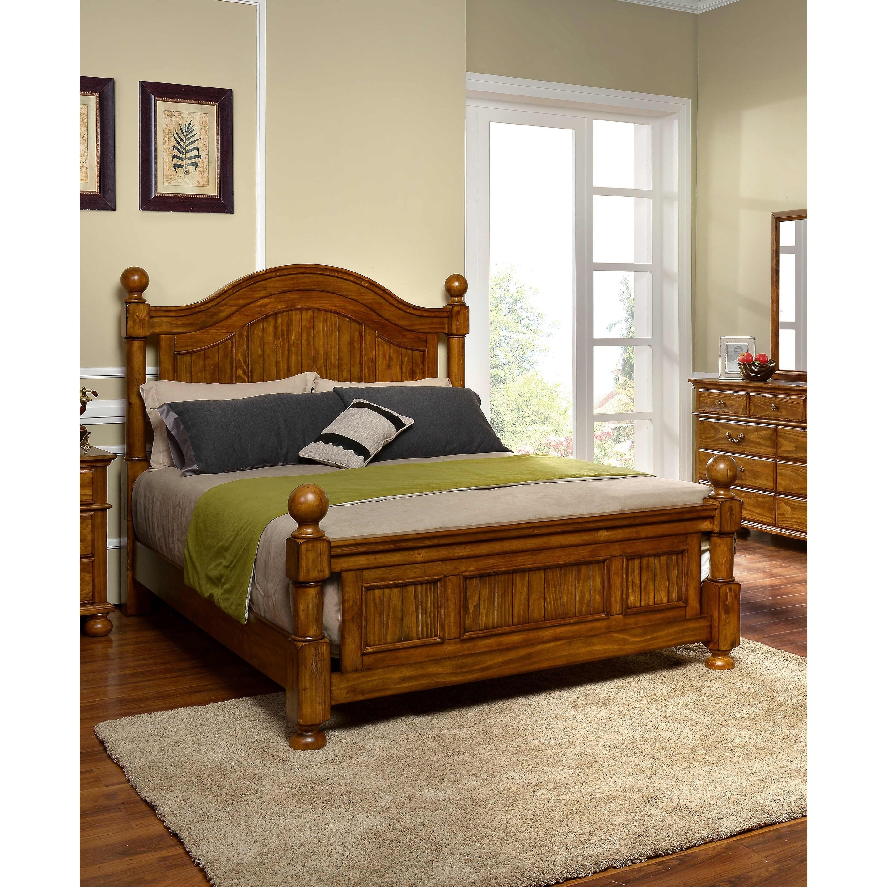 Berland Antique Pine Rustic King Bed 20222937 Berland Antique Pine Rustic King Bed