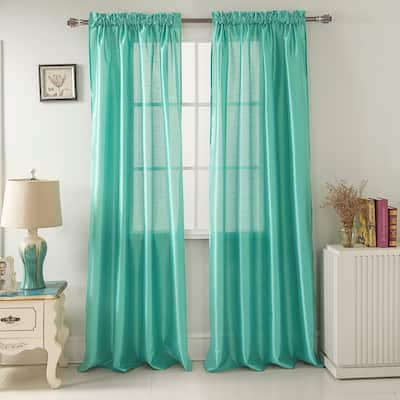 Porch & Den Eads 95-inch Rod Pocket Curtain Panel