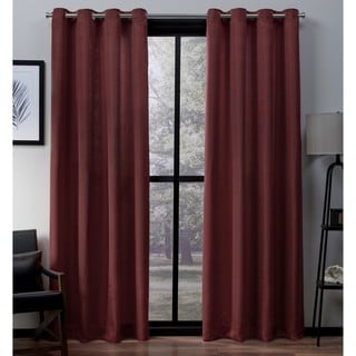 Copper Grove Ashclyst Faux Silk Grommet Top Window Curtain Panel Pair