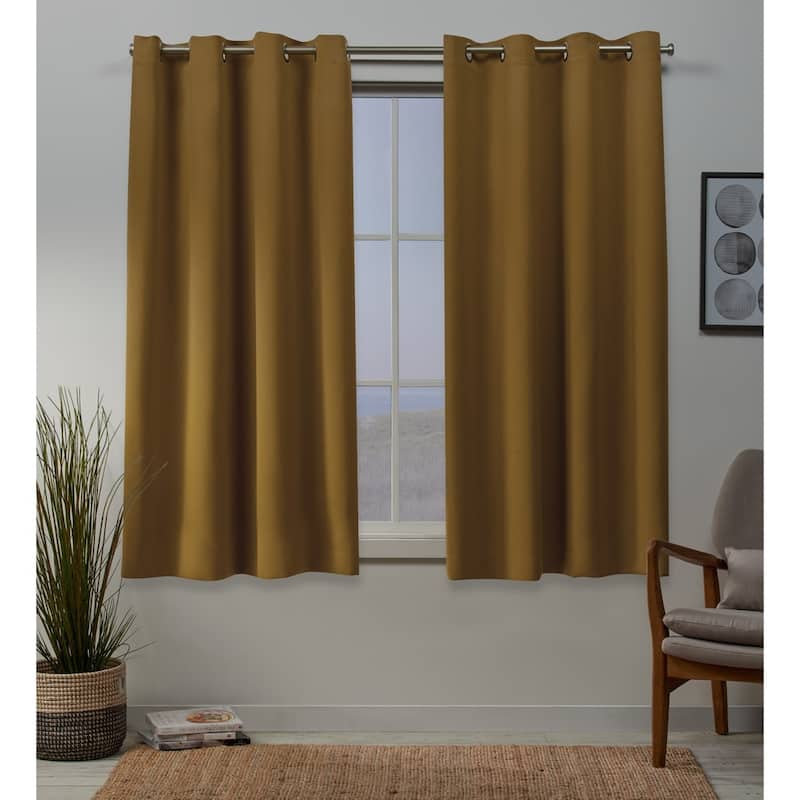 Porch & Den Boosalis Sateen Twill Blackout Curtain Panel Pair