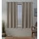 Porch & Den Boosalis Sateen Twill Blackout Curtain Panel Pair - 63 Inches - Stone